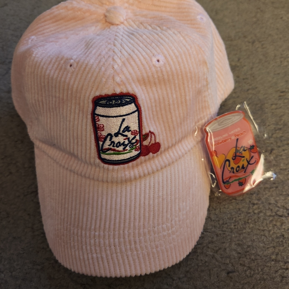 LaCroix Pink Embroidered Ribbed Promo Hat + Bonus